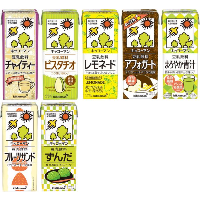 キッコーマン 豆乳 200ml 紙パック 選べる 36本 (18本×2) 豆乳飲料 無調整豆乳 調製豆乳 低糖質 フルーツサンド ずんだ バナナ いちご 麦芽コーヒー 紅茶｜nakae-web｜04