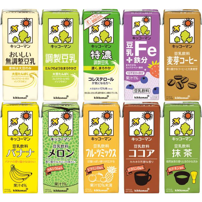 キッコーマン豆乳 キッコーマン 豆乳 200ml 紙パック 選べる 54本 (18