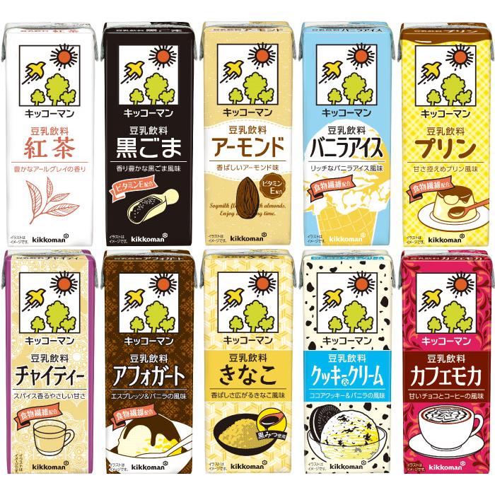 キッコーマン豆乳 キッコーマン 豆乳 200ml 紙パック 選べる 54本 (18