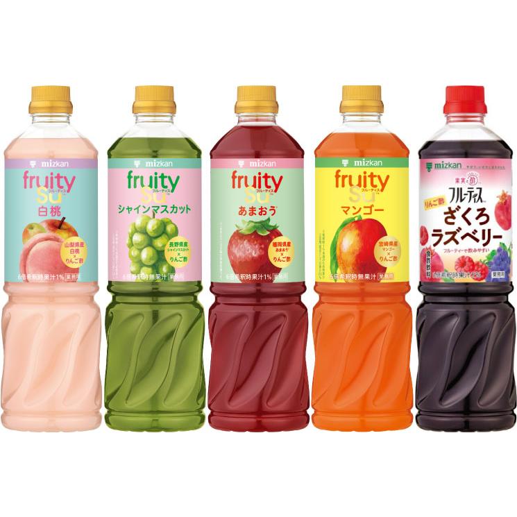 ミツカン フルーティス 6倍濃縮タイプ 1000ml ペットボトル 選べる 8本