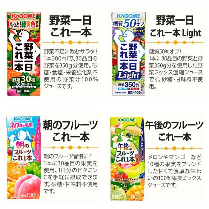 KAGOME（カゴメ） 野菜ジュース 野菜生活 他 195ml 200ml 紙パック