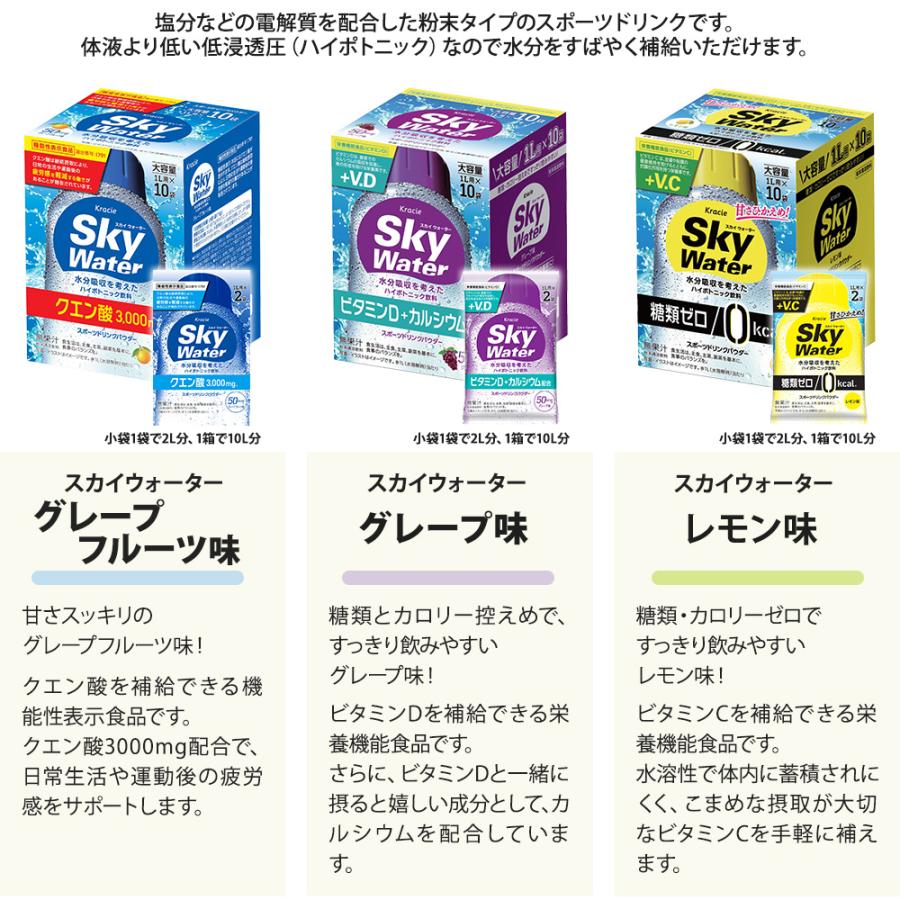 スカイウォーターグレープフルーツ味 1L用×160袋 翌日発送！クラシエスポドリ クラシエ スカイウォーター (1L用×2袋) 選べる 160袋 (80袋×2) より