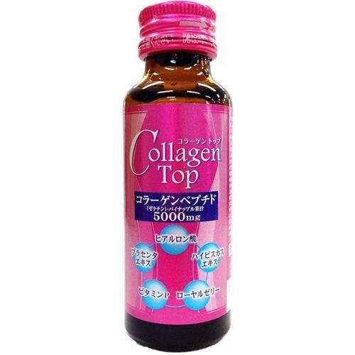 新日配薬品 コラーゲントップ5000 50ml 瓶 30本 (10本入×3 まとめ買い) Collagen Top コラーゲンペプチド パイナップル果汁｜nakae-web｜02