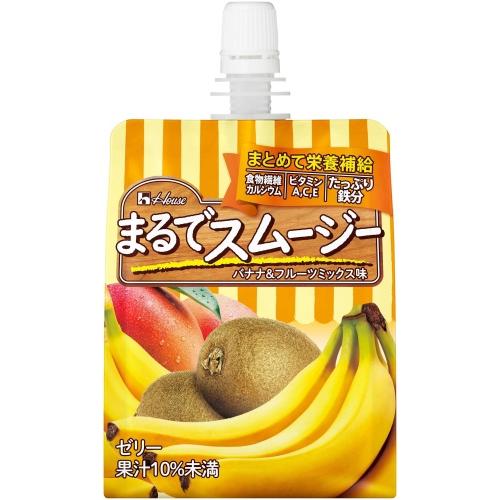ハウスウェルネスフーズ - ハウスウェルネス まるでスムージー バナナの木\u0026フルーツ入り合わせる味 150g 合財袋 48個 (24個入×2 まとめ買い)