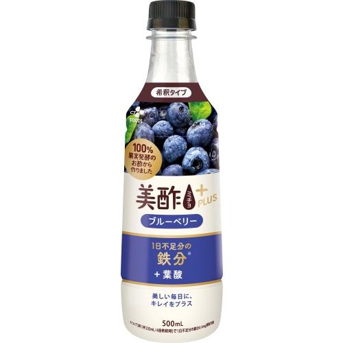 CJジャパン 美酢 ミチョ プラス ブルーベリー 500ml プラスチックボトル 48本 (24本入×2 まとめ買い) 酢飲料 希釈用 お酢 鉄分 葉酸_1