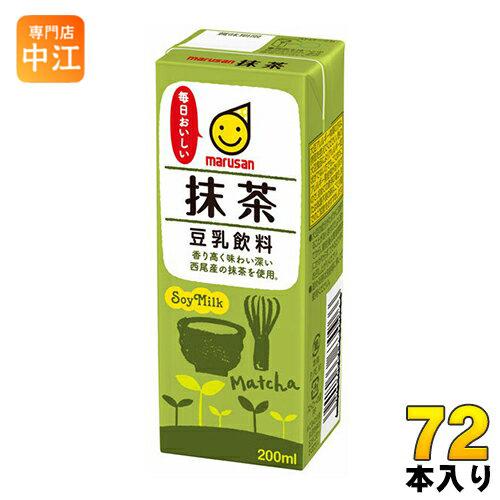 マルサンアイ 豆乳飲料 抹茶 200ml 紙パック 72本 (24本入×3 まとめ買い) イソフラボン｜nakae-web