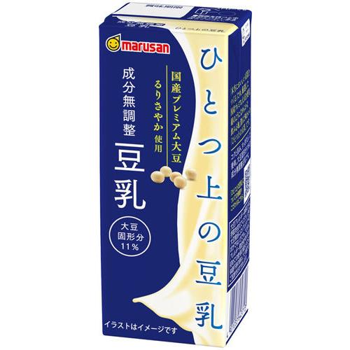 マルサンアイ ひとつ上の豆乳 成分無調整 200ml 紙パック 48本 (24本入×2 まとめ買い) 豆乳飲料 国産プレミアム るりさやか｜nakae-web｜02