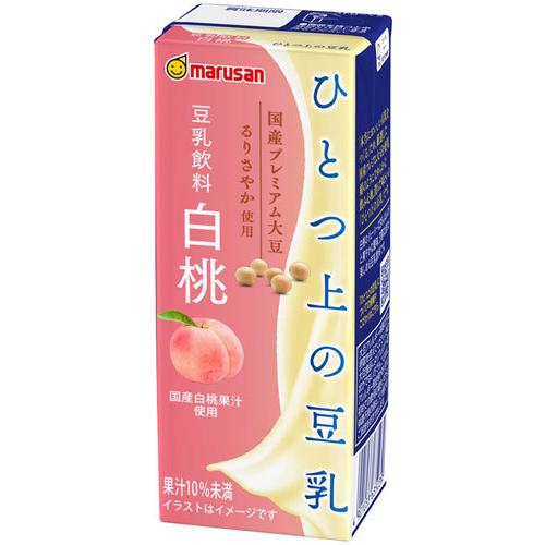 マルサンアイ ひとつ上の豆乳 豆乳飲料 白桃 200ml 紙パック 24本入 イソフラボン｜nakae-web｜02