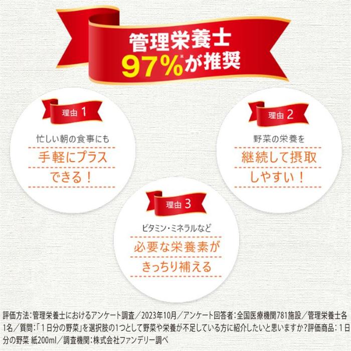 一日分の野菜 伊藤園 1日分の野菜 200ml 紙パック 96本 (24本入×4