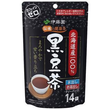黒豆茶 ティーバッグ 10袋入りX10個セット 伊藤園（ITO EN） 伝承の健康茶 北海道産100%黒豆茶ティーバッグ 14袋