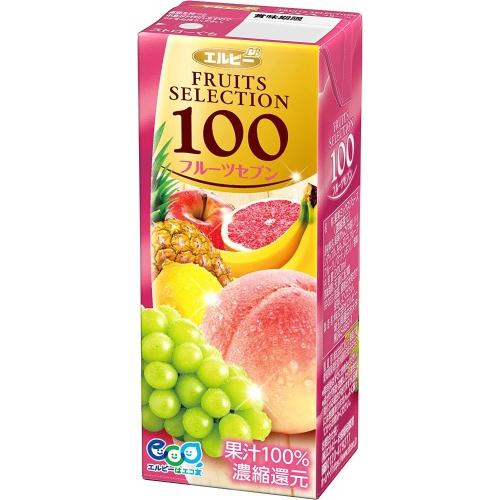 エルビー フルーツセレクション フルーツセブン100 200ml 紙パック 24