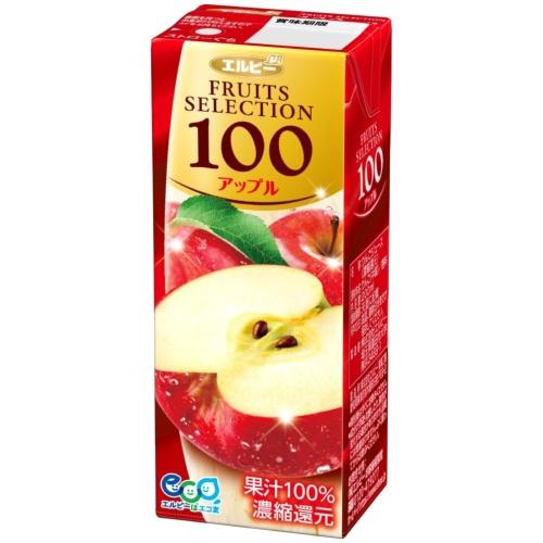 エルビー フルーツセレクション アップル100 200ml 紙パック 48本 (24本入×2 まとめ買い) りんごジュース リンゴ｜nakae-web｜02