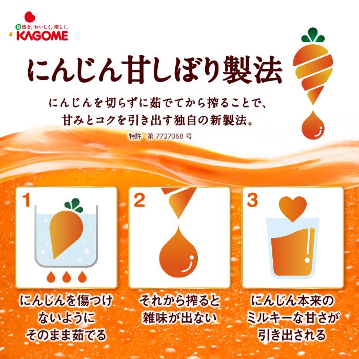 カゴメ にんじんジュース プレミアム 2026 195ml 紙パック 192本 (24本入×8 まとめ買い) PREMIUM 数量限定 国産にんじん100% カロテン ビタミン 無菌充填_8