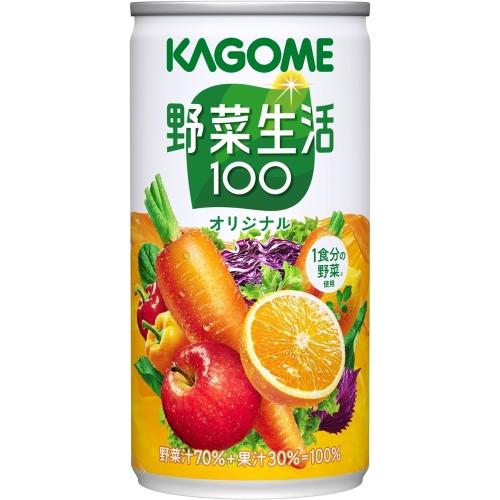 カゴメ 野菜生活100 オリジナル 190g 缶 60本 (30本入×2 まとめ買い