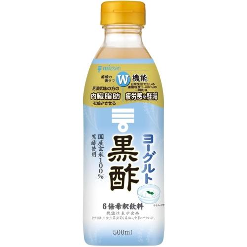 ミツカン ヨーグルト黒酢 6倍希釈用 500ml ペットボトル 6本入 酢飲料 ビネガー 黒酢