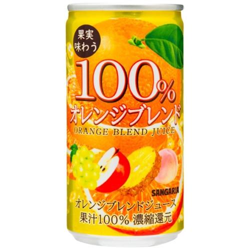 サンガリア 果実味わう オレンジブレンドジュース 190g 缶 30本入 果汁飲料｜nakae-web｜02