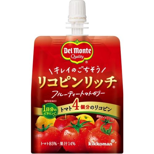 デルモンテ リコピンリッチ フルーティートマトゼリー 160g パウチ 60個 (30個入×2 まとめ買い) ゼリー飲料 ビタミンC tomato トマトゼリー｜nakae-web｜02