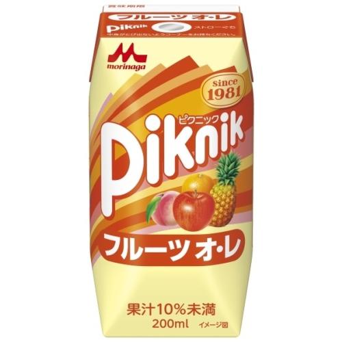 Piknik 森永乳業 ピクニック フルーツオ・レ 200ml 紙パック 72本 (24