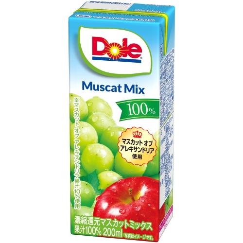 雪印メグミルク Dole マスカットミックス100% 200ml 紙パック 72本 (18