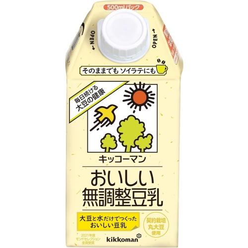 キッコーマン おいしい無調整豆乳 500ml 紙パック 12本入 豆乳 無調整｜nakae-web｜02