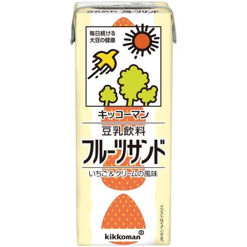 キッコーマン 豆乳飲料 フルーツサンド 200ml 紙パック 72本 (18本入×4 まとめ買い) 豆乳 いちご クリーム｜nakae-web｜02