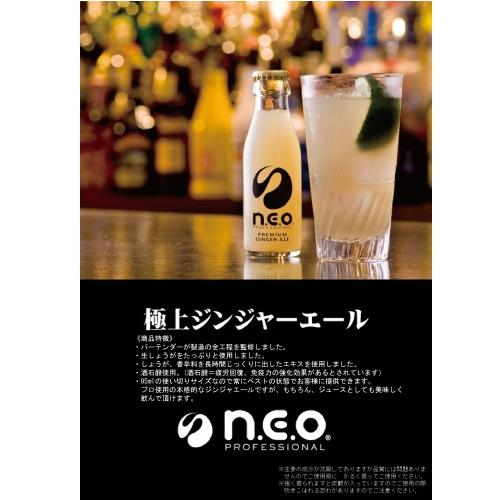 友桝飲料 n.e.o ネオ プレミアムジンジャーエールギフト 95ml 瓶 16本入 ジンジャエール 生姜 炭酸飲料｜nakae-web｜03