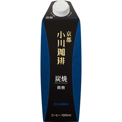 小川珈琲 京都 炭焼珈琲 微糖 1000ml 紙パック 6本入 コーヒー飲料