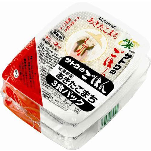 サトウ食品 サトウのごはん 秋田県産あきたこまち 200g 3食パック×12個入 〔パックごはん〕｜nakae-web｜02