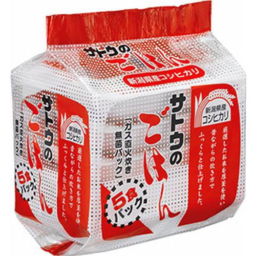 サトウ食品 サトウのごはん 新潟県産コシヒカリ 200g 5食パック×8個入