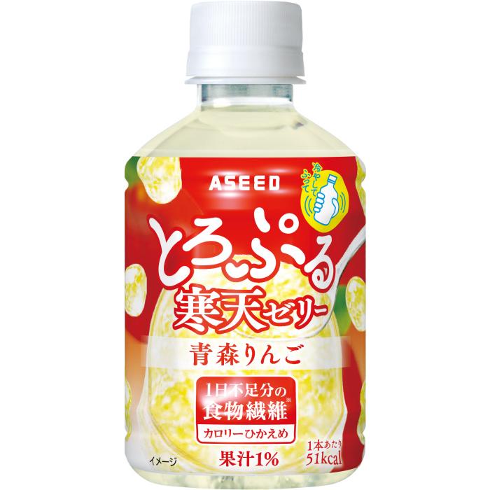 アシード とろぷる寒天ゼリー 青森りんご 270ml ペットボトル 24本入