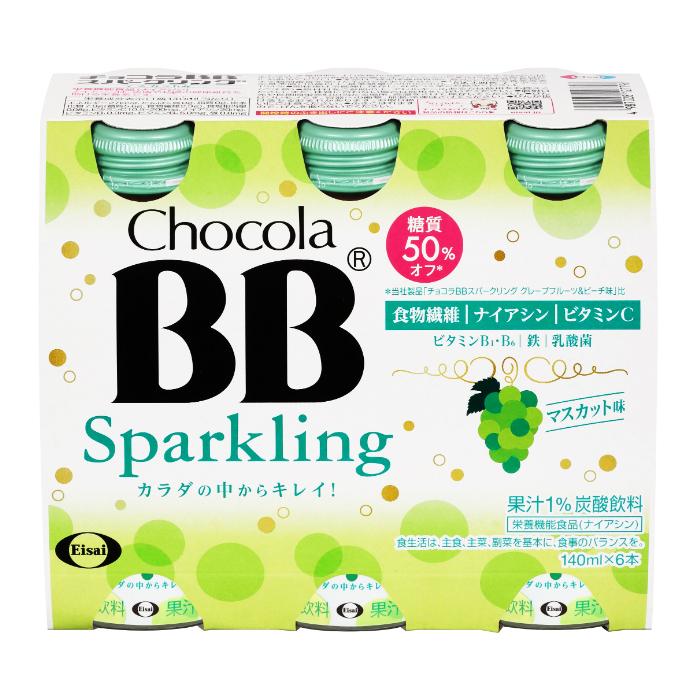 エーザイ チョコラBB スパ−クリング マスカット味 140ml 瓶 24本入