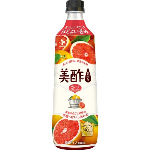 CJジャパン 美酢 ミチョ グレープフルーツ 800ml プラスチックボトル 12本入 酢飲料 希釈用 お酢 果実酢の画像