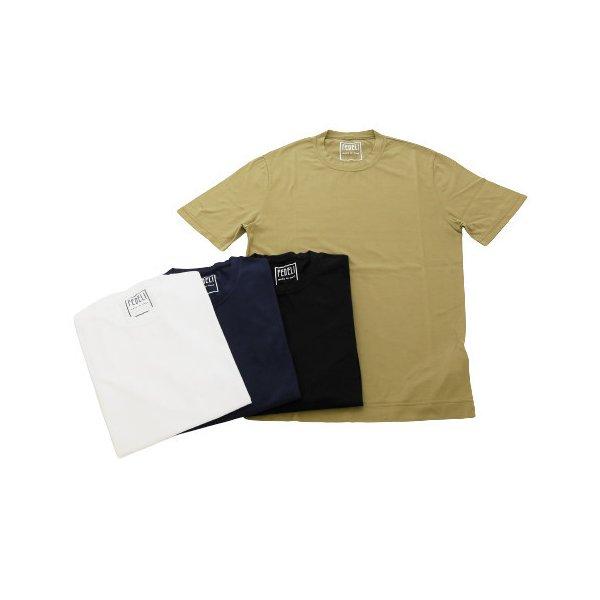 FEDELI フェデーリ Tシャツ クルーネック ガーメントダイ オーガニック