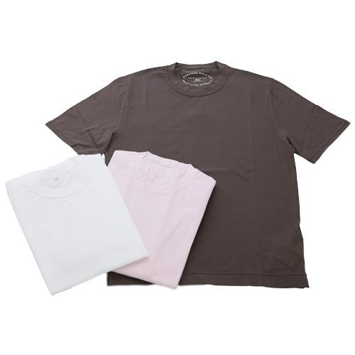 FEDELI フェデーリ Tシャツ クルーネック ガーメントダイ オーガニック 