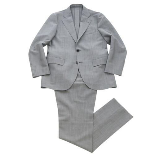NAKAGAWA1948 ナカガワ [春夏] スーツ ウールモヘア ライトグレー VITALE BARBERIS CANONICO 1プリーツ 3B | 