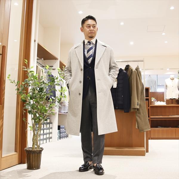 Hevo イーヴォ [秋冬] ウールナイロン シングルベルテッドコート OSTUNI オストゥーニの画像