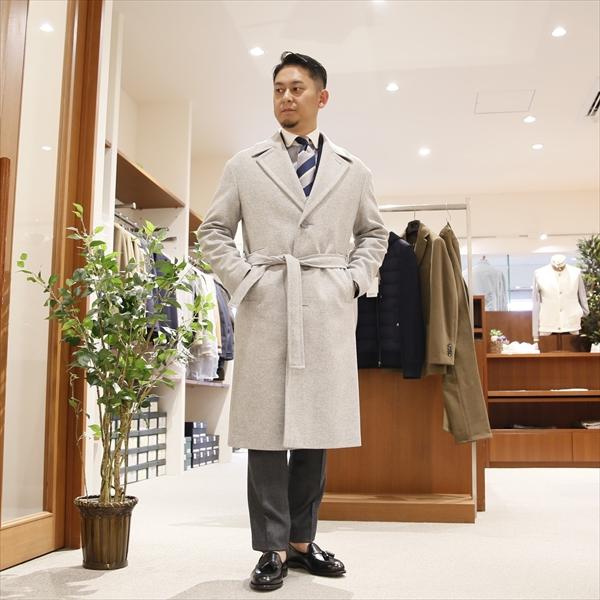 Hevo イーヴォ [秋冬] ウールナイロン シングルベルテッドコート OSTUNI オストゥーニの画像