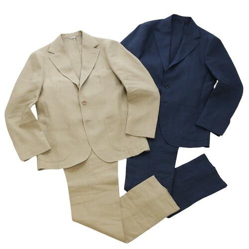 【SALE40】De Petrillo デ ペトリロ [春夏] スーツ リネン 1プリーツ 3B NUVOLA Anacapri TP00808 | 