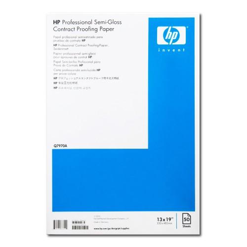 Q7970A　HP　プロフェッショナルコンタクトプルーフ用半光沢用紙　mm　x　Paper)　Contract　A3　330　x　Proofing　Semi-Gloss　50枚　(13　483　19　(Professional　in)