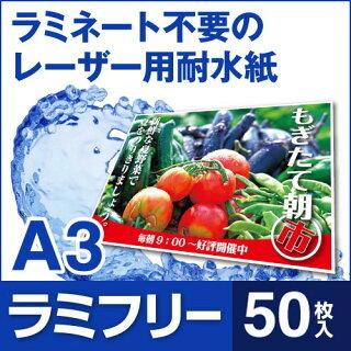 耐水紙 ラミフリー A3 50枚の画像