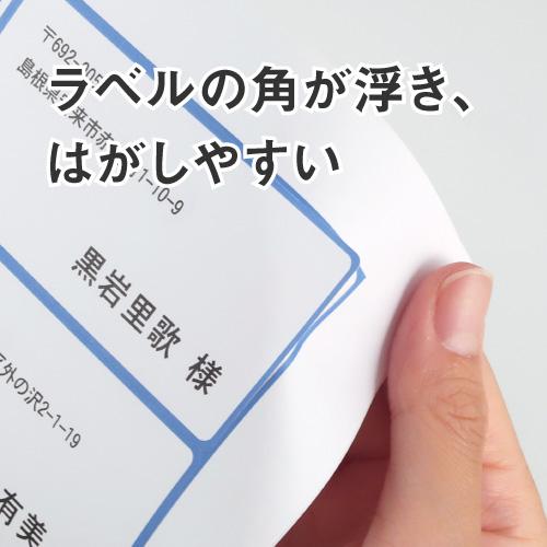 キレイにはがせる ラベルシール RB24 楽貼ラベル弱粘 8面 A4 20枚【ネコポス指定で送料385円】はがせるラベル 再剥離ラベル 再はくりラベル はがしやすいラベル｜nakagawa-direct｜05