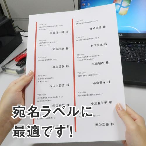 ラベルシール 楽貼ラベル 12面 四辺余白付・角丸 A4 500枚