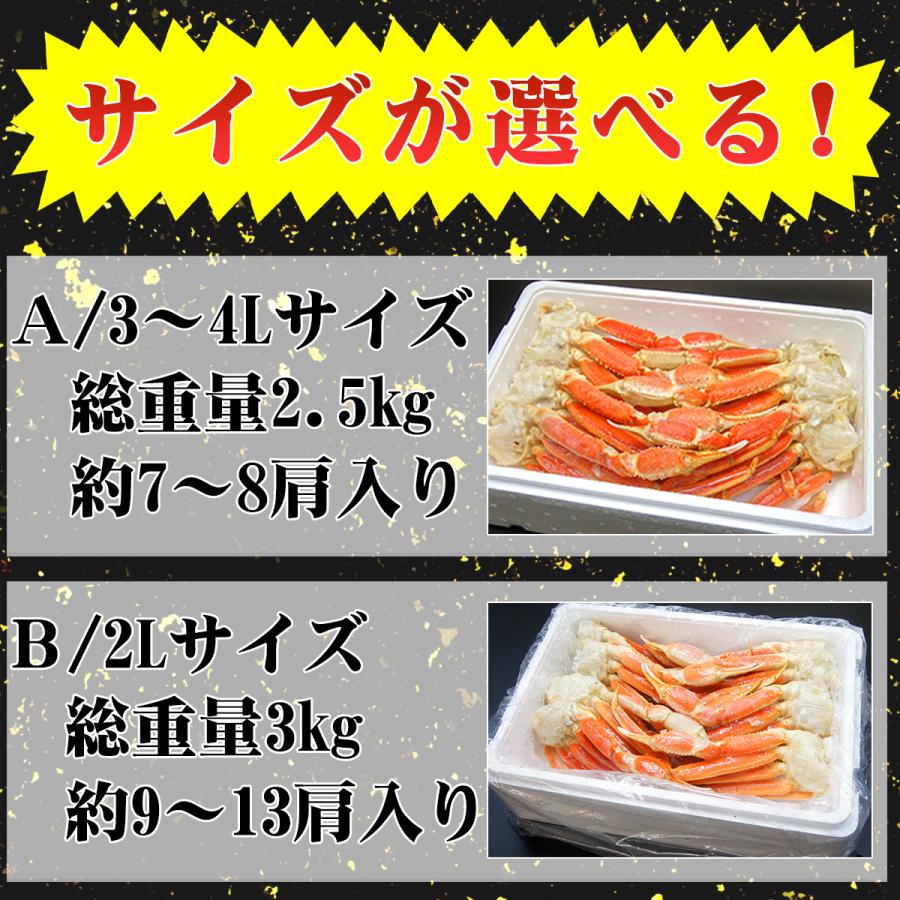 かに ズワイガニ ボイル 蟹脚 選べる大サイズ 3〜4Lサイズ 約7 かに ズワイガニ ボイル 蟹脚 選べる大サイズ 3〜4Lサイズ 約7