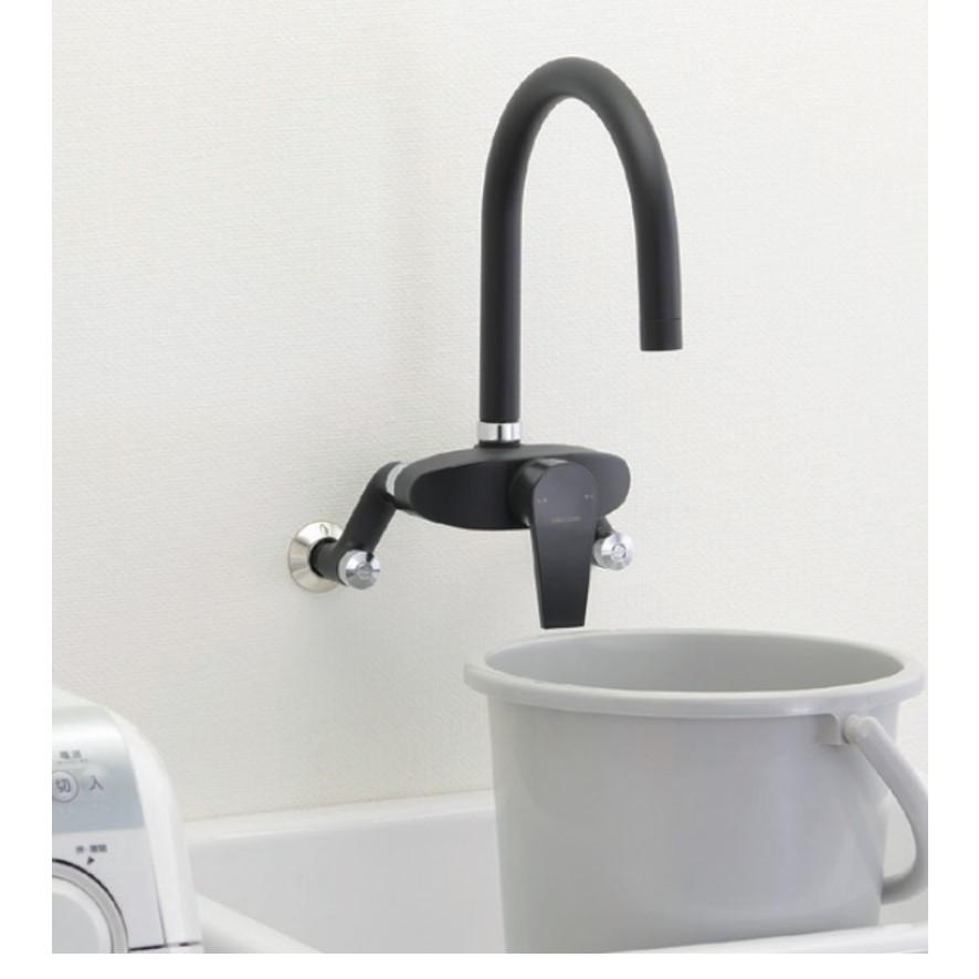 カクダイ シングルレバー混合栓 シャワーつき 壁付タイプ マット カクダイ シングルレバー混合栓 シャワーつき 壁付タイプ マット