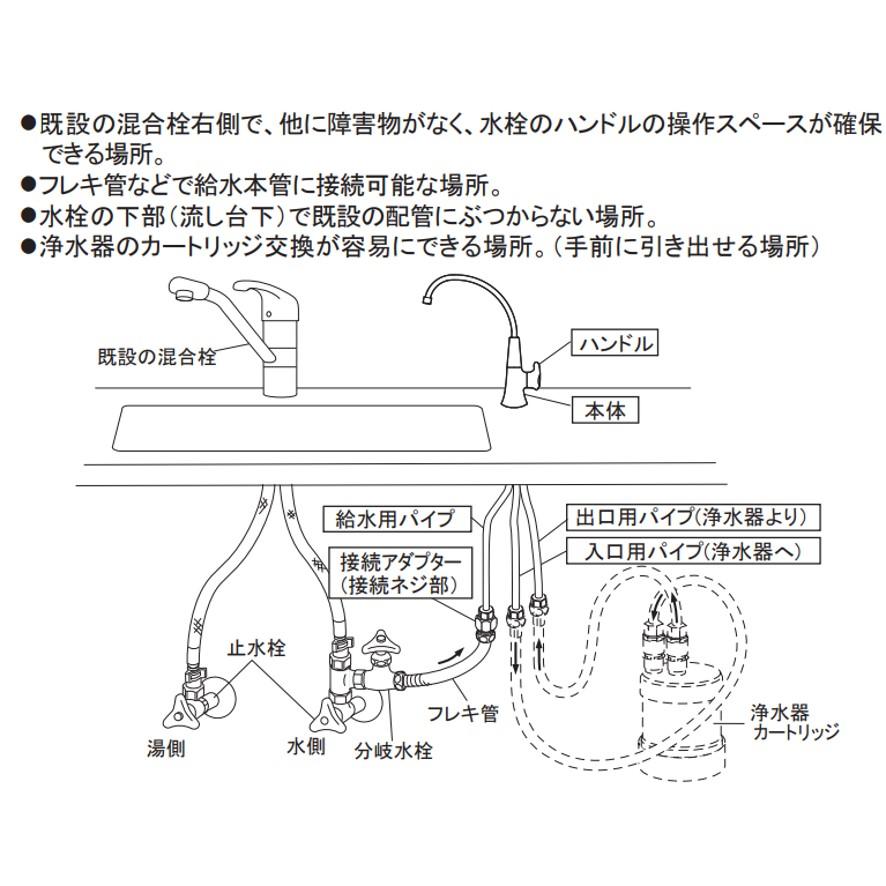 カクダイ KAKUDAI 浄水器用元止め水栓 721-010 1個 (送料区分：D)