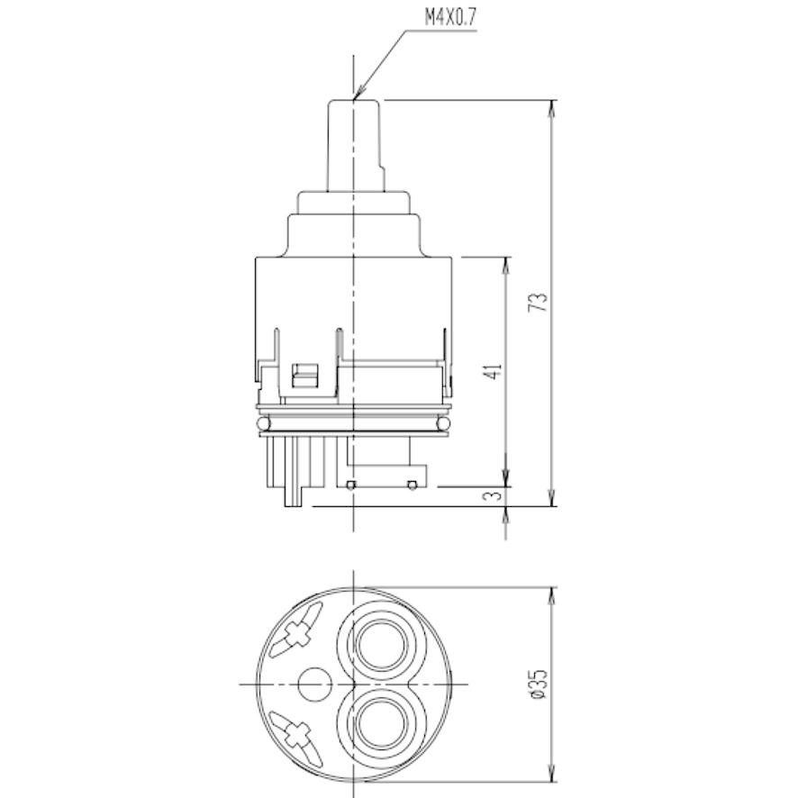 LIXIL A-3830 INAX シングルレバーヘッドパーツ部 (送料区分:A LIXIL A-3830 INAX シングルレバーヘッドパーツ部 (送料区分:A