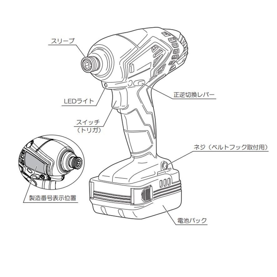 KYOCERA 京セラ BID-1418 充電式インパクトドライバー 14.4V KYOCERA 京セラ BID-1418 充電式インパクトドライバー 14.4V