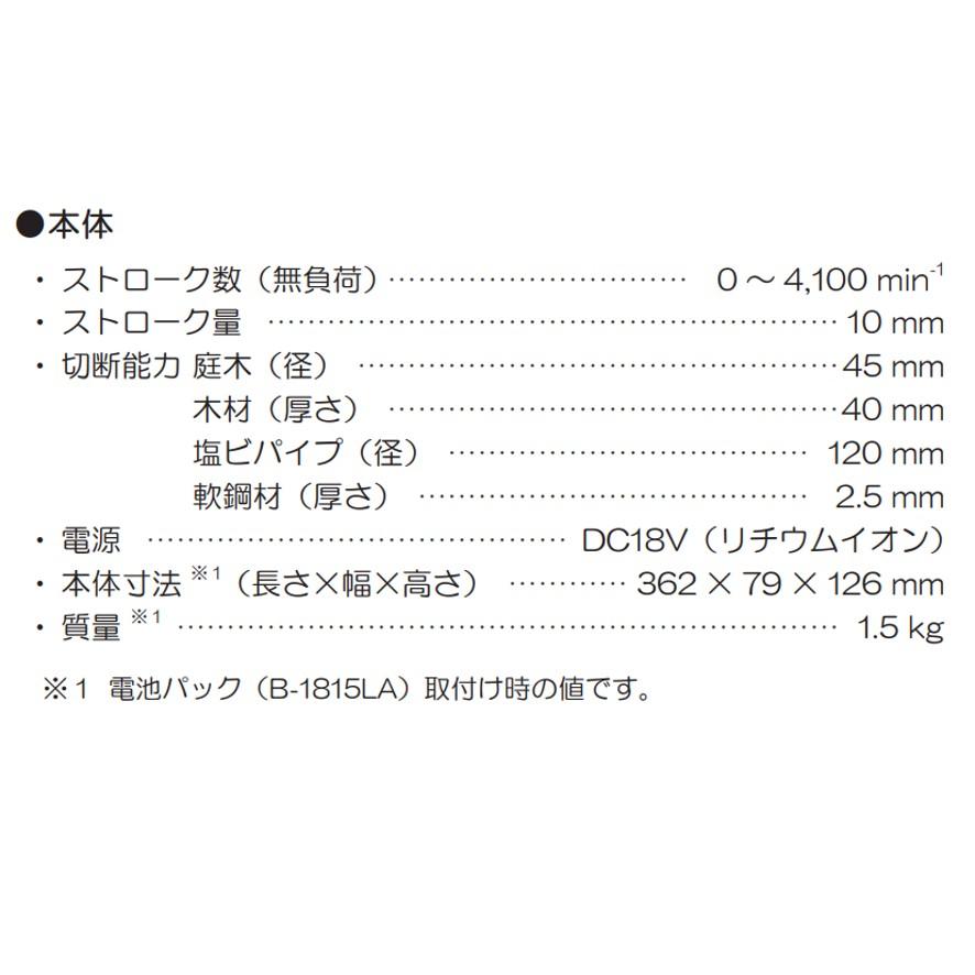 RYOBI リョービ 充電式のこぎりキット 赤色 362×79×126mm BSK-1800KTL1 京セラ KYOCERA (送料区分：B)｜nakagawa-pro-kogu｜11