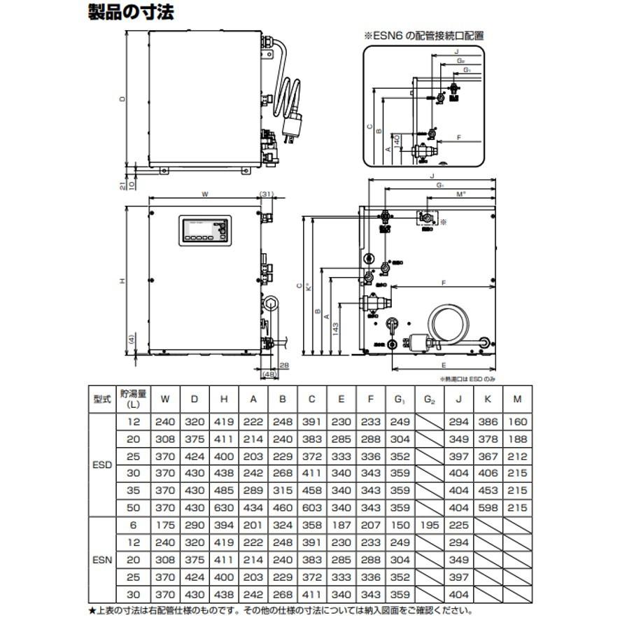 ESN06ARN211D0 日本イトミック 小型電気温水器 貯湯式 ESN ESN06ARN211D0 日本イトミック 小型電気温水器 貯湯式 ESN