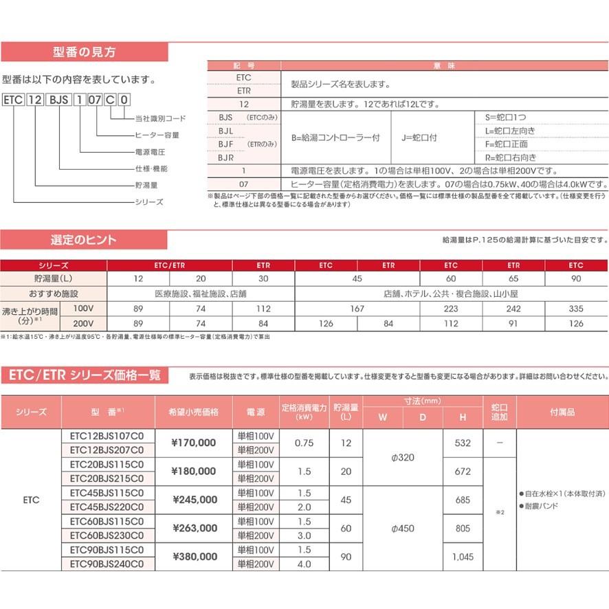 ETC20BJS115C0 イトミック ITOMIC 小型電気温水器 ETCシリーズ ETC20BJS115C0 イトミック ITOMIC 小型電気温水器 ETCシリーズ